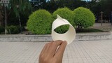 [Handicraft] A Pig-nose Tube Paper Airplane Made By Waste Paper