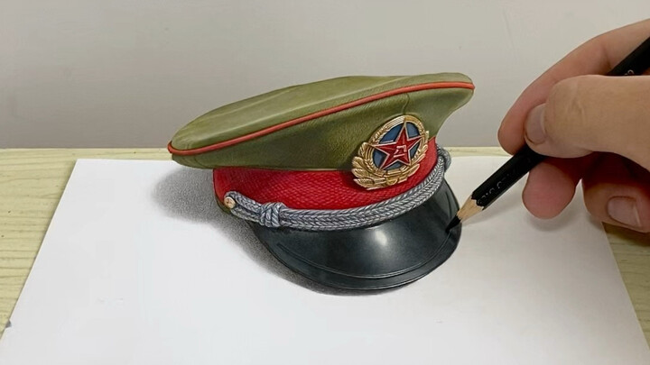 August 1st Army Day – Hand-Drawn 3D Military Cap