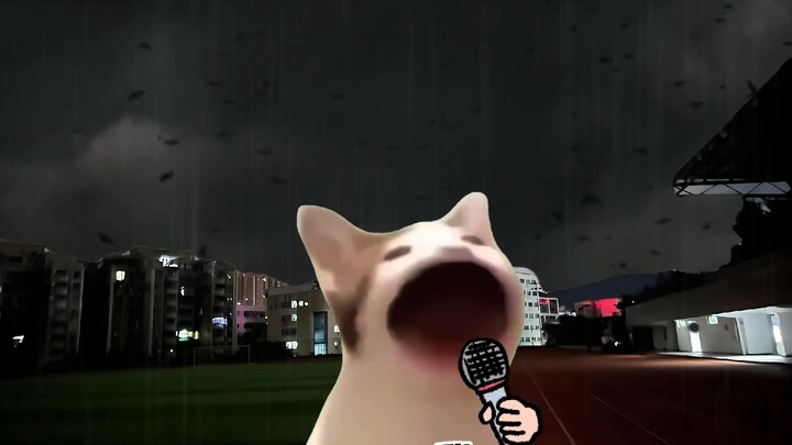 Saat hujan, aku menyanyikan lagu "Satu-satunya" di lapangan olahraga