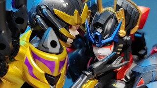 [Animasi Stop Motion] Saya suka menonton Transformers wanita melawan Black Widow vs Windblade