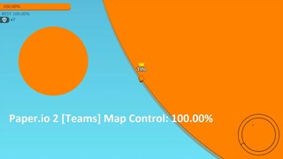 Paper.io 2 [Teams] Map Control: 100.00%