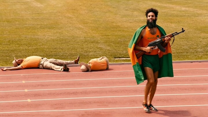Shameless hilarious comedy—turns out you can bring a gun to a running race!