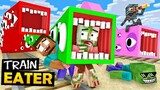 Monster School : COLOR TRAIN EATER vs CHOO CHOO CHARLES HORROR CHALLENGE - Minecraft Animation