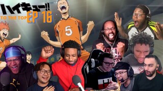 TANAKA'S RISING | HAIKYUU TO THE TOP SEASON 4 EPISODE 16 ULTIMATE REACTION COMPILATION