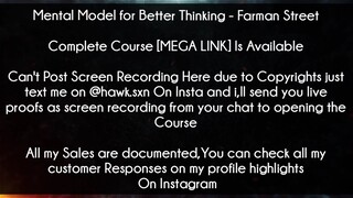 Mental Model for Better Thinking Course Farman Street download