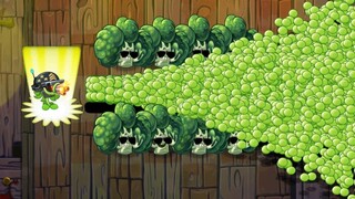 PvZ 2 Challenge - 50 Plants Level 1 Use Powerups Against Zomboni Zombies 150,000 HP