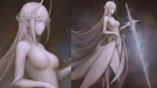 [عملية الرسم] لا أرتدي شيئًا، ولا أظهر شيئًا أيضًا