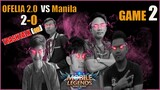 OFELIA 2.0(BISAYA) vs MANILA(TAGALOG)│GAME 2│TRASHTALK (ON) ~ Mobile Legends Bang Bang
