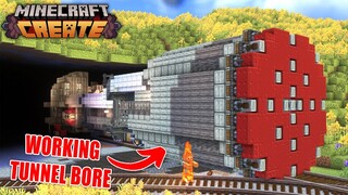 I Built A Working TUNNEL BORE In Minecraft Create Mod