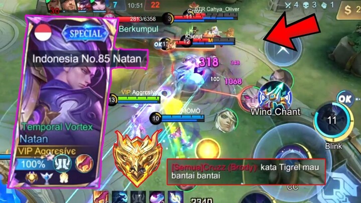 LAGI RIVIEW SKIN NATAN SPESIAL DIBACOTIN PUBLIK? AUTO GUA BANTAI!! TOP GLOBAL NATAN | MLBB