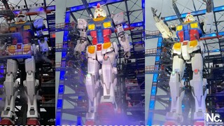 【横滨1:1高达】那台实物大可动高达，昨天终于动起来啦！！（超近距离，无剪辑）