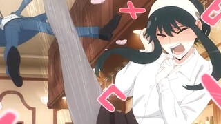 Yor kicks Loid because she is flustered and almost killed him | Spy x Family Episode 24