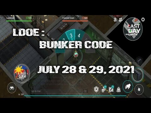 LDOE: CURRENT BUNKER ALFA CODE (JULY 28 & JULY 29,  2021 ) - LAST DAY ON EARTH: SURVIVAL