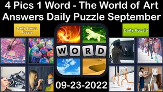 4 Pics 1 Word - The World of Art - 23 September 2022 - Answer Daily Puzzle + Bonus Puzzle