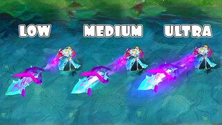 Vexana Twisted Fairytale ZENITH Skin in Different Graphics Settings