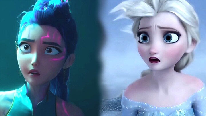 Why do Elsa and Rumi look so similar? 😱 #混剪 #冰雪奇缘