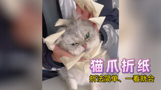 If you have a cat, you must learn how to origami a cat paw; it’s easy to fold and you’ll learn it at
