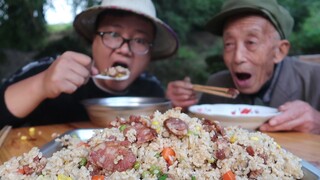 Countryside Recipe & Mukbang | Sausage Rice