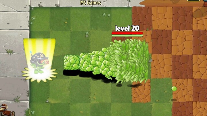 Berapa banyak tanaman yang bisa mengalahkan Zombi Batu Jurassik level 20 hanya dengan menggunakan 1 