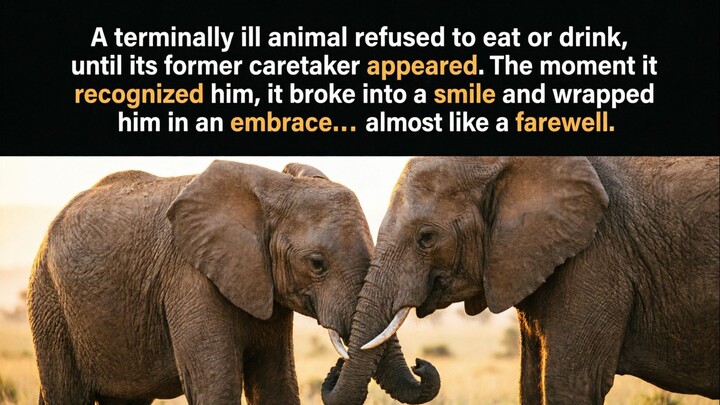 Heartbreaking Farewell: Terminally Ill Elephant Recognizes His Rescuer One Last Time