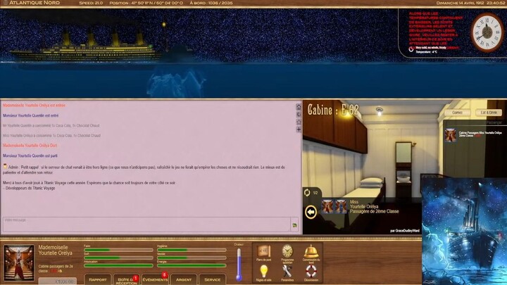 🔴 Titanic Voyage RPG 2025 ( Episode 15.1 ) - Le Naufrage Du RMS Titanic ( Survire Ou Mourir )