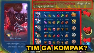 SOLO RANK TIM GA KOMPAK? Sharingan No Stenly Is Back ! Hayabusa Gameplay Mobile alegends