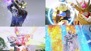 Pertarungan pertama tiga protagonis tokusatsu utama Jepang dalam bentuk terakhirnya pada tahun 2022