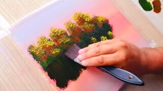 KING ART  1  EASY PAINTING  AUTUMN  REFLECTIONS  N  65