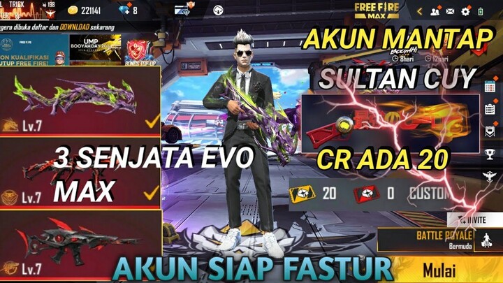 JUAL AKUN FREE FIRE SULTAN MURAH || EVO 3 MAX PARAH || PART 553