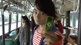 Famous scene from Kamen Rider W: Philip transformed in public on the bus, but in the end the monster
