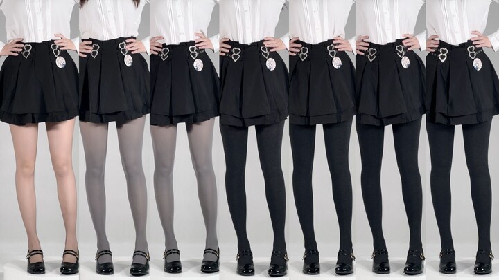 Perbandingan hasil coba pakai stoking berbagai tingkat kehangatan – Versi Abu-abu (Bouncing)