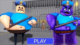 ZOMBIE FAMILY ESCAPE EVIL GRIMACE BARRY PRISON RUN OBBY !! #roblox