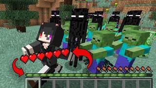 Minecraft, but the experience bar and health bar are swapped