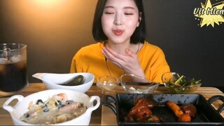 Pasta tôm sốt kem, giò heo siêu cay 8 #amthuc