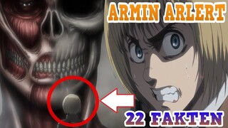 ☄️Der MUTIGSTE von ALLEN! | 22 FAKTEN zu ARMIN ARLERT aus Attack on Titan! | Attack on Facts