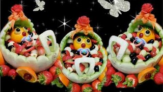 How To Make a Baby Carriage/Fruit and vegetable carving