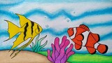 Menggambar ikan nemo || Cara menggambar dan mewarnai ikan