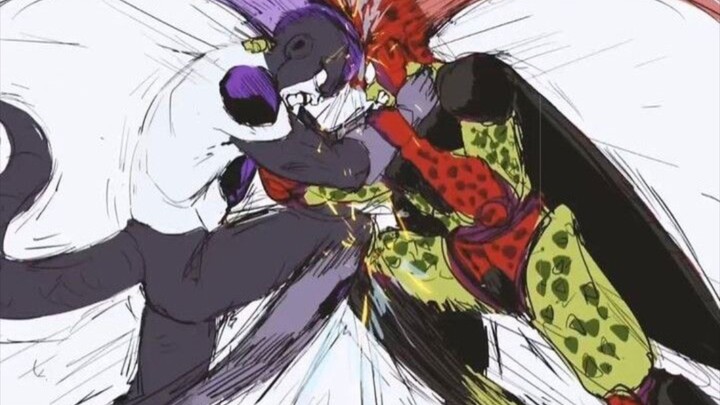 Universe Emperor Frieza vs. Ultimate Cyborg Cell, biarkan imajinasi Anda menjadi liar