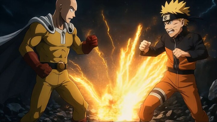 KETIKA NARUTO DAN ONE PUNCH MAN DUEL SIAPA YANG MENANG YA ?