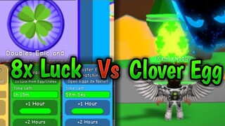 🍀 8x Luck Vs Clover Egg! Hatched Frost Sentinel!? Roblox Bubblegum Simulator!