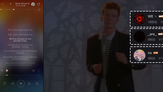 Use Bilibili Account IDs to make lyrics to Never Gonna Give You Up!