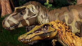 2 JP Albertosaurus & 2 JP Baryonyx Breakout & Fight - Jurassic World Evolution Mods (4K 60FPS)
