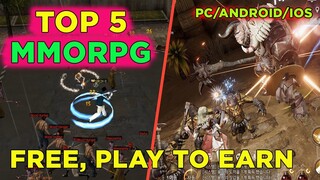 TOP 5 MMORPG FREE, PLAY TO EARN | EARN 2K PER DAY | ANDROID/IOS AND PC (TAGALOG)