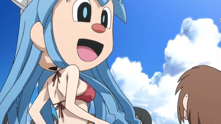 A big compe*on between real and fake Squid Girl, the high imitation Squid Girl is so disgusting