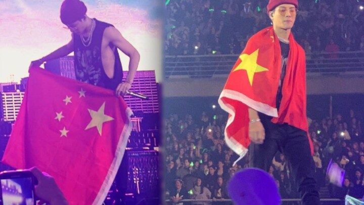 Inilah idola Tiongkok masa kini! Wang Jiaer, berbalut bendera nasional, berinteraksi dengan penonton