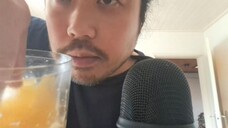 ASMR CHOPPED FROZEN PINEAPPLE FINGER LICK & WHISPERING ABOUT NATURE