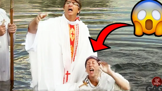 นักบวชพยายามจะกลบเธอ!!! เพียงเพื่อหัวเราะมุข