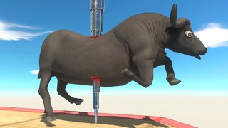 Zigzag Downhill Parkour - Animal Revolt Battle Simulator