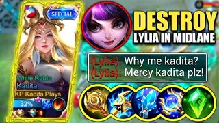 KADITA TOTALLY DESTROY LYLIA IN RANK GAME!! 🔥 | KADITA BEST BUILD 2022 | TOP GLOBAL KADITA GAMEPLAY