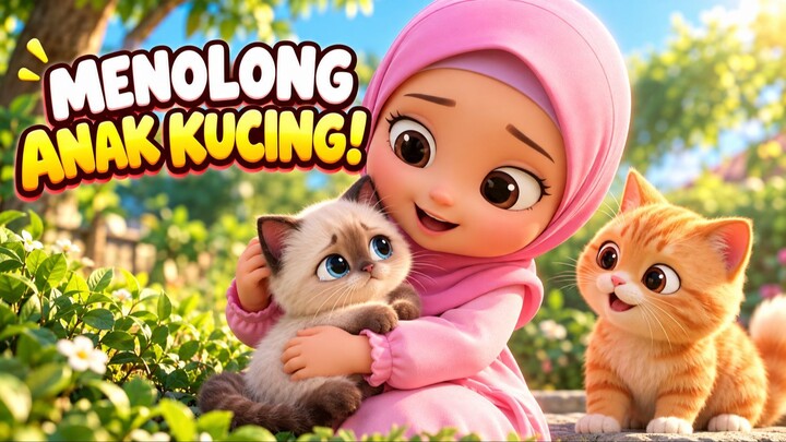 Arsyila Menolong Anak Kucing Tersesat 🐱🥺 | Belajar Menyayangi Hewan & Berbuat Baik